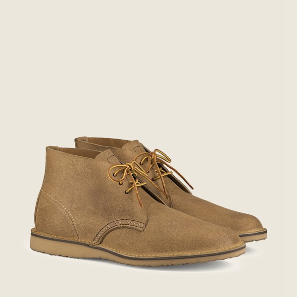 Heritage Sko Herre - Red Wing Weekender - Chukka Muleskinner Læder - Khaki - MHLGTE-613